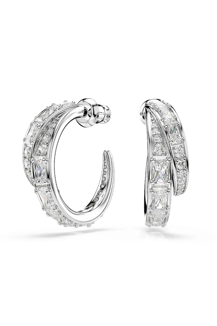 AW26-AKDZ7E-SLV_F1 Swarovski cercei pentru femei din metal cu zirconiu cubic VIENNA - imagine 1