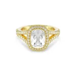 Swarovski inel pentru femei placat cu aur zirconiu cubic UNA