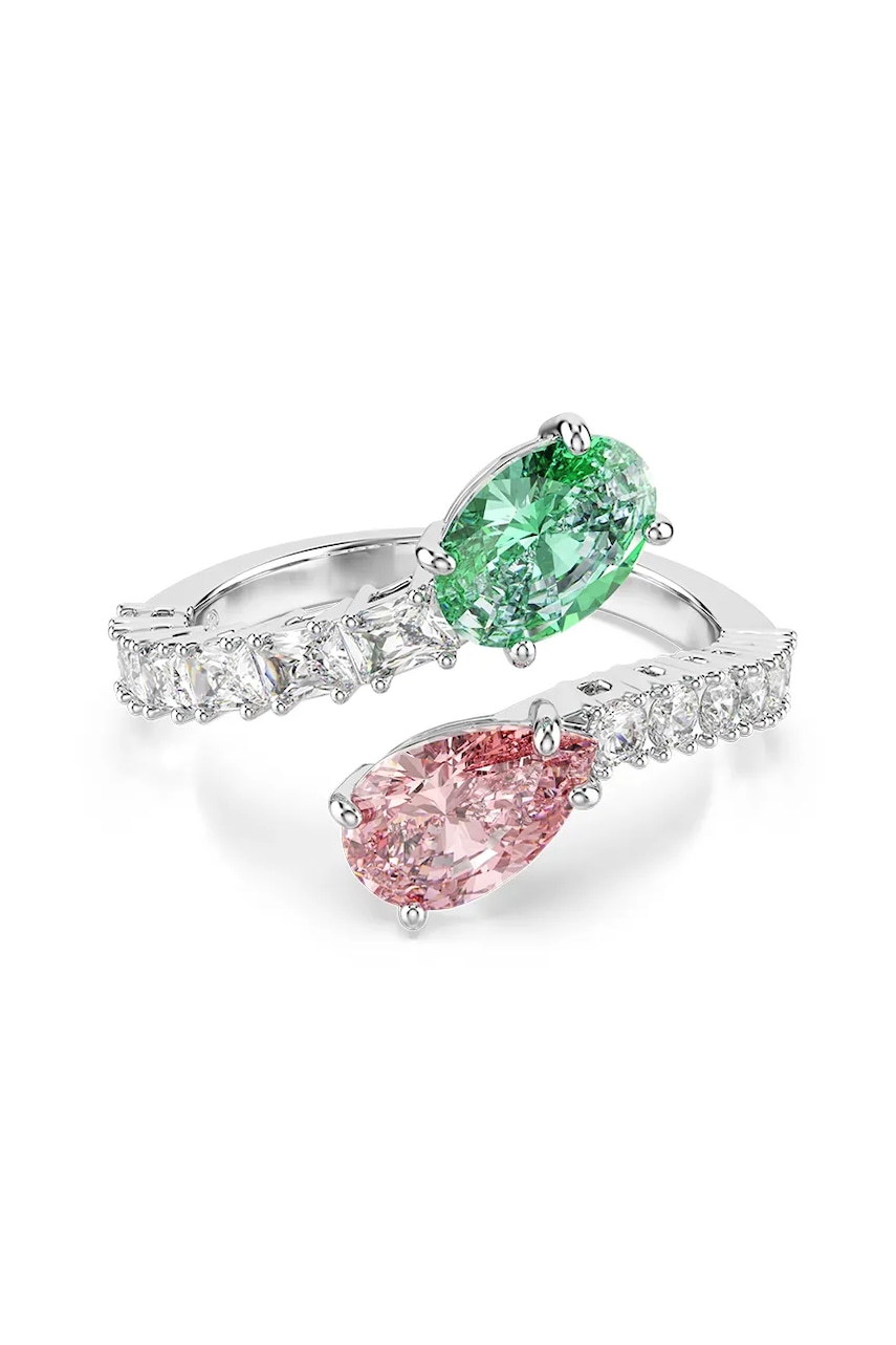 SS26-AKD0IE-SLV_F1 Swarovski inel pentru femei, din metal cu cristal Ariana Grande x Swarovski - imagine 1
