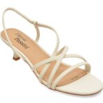 Sandale elegante FLAVIA PASSINI albe, 26261, din piele ecologica