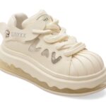 Incaltaminte Dama sport GRYXX albi, 55177, din piele naturala