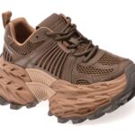 Incaltaminte Dama sport GRYXX maro, 8951A, din material textil si piele naturala