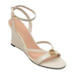 Sandale elegante ALDO albe, TATIANIA 110, din piele naturala lacuita