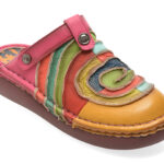 Slapi Femei GRYXX multicolor, Y3758, din piele naturala