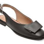Pantofi Dama eleganti GOLD DEER negri, 420923, din piele naturala