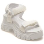 Sandale REPLAY albe, WSIS03S, din piele ecologica