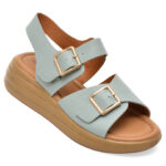 Sandale PASS COLLECTION albastre, KL60012, din piele naturala