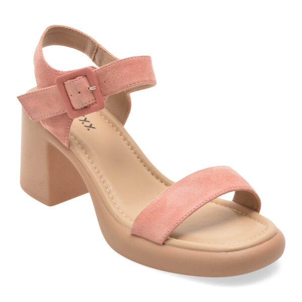Sandale Femei GRYXX roz, JL65, din piele intoarsa