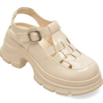 Pantofi GRYXX bej, 26339, din piele ecologica lacuita