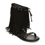 Sandale GRYXX negre, DMS5056, din material textil