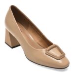 Pantofi Dama eleganti IMAGE maro, 4F5671, din piele naturala lacuita