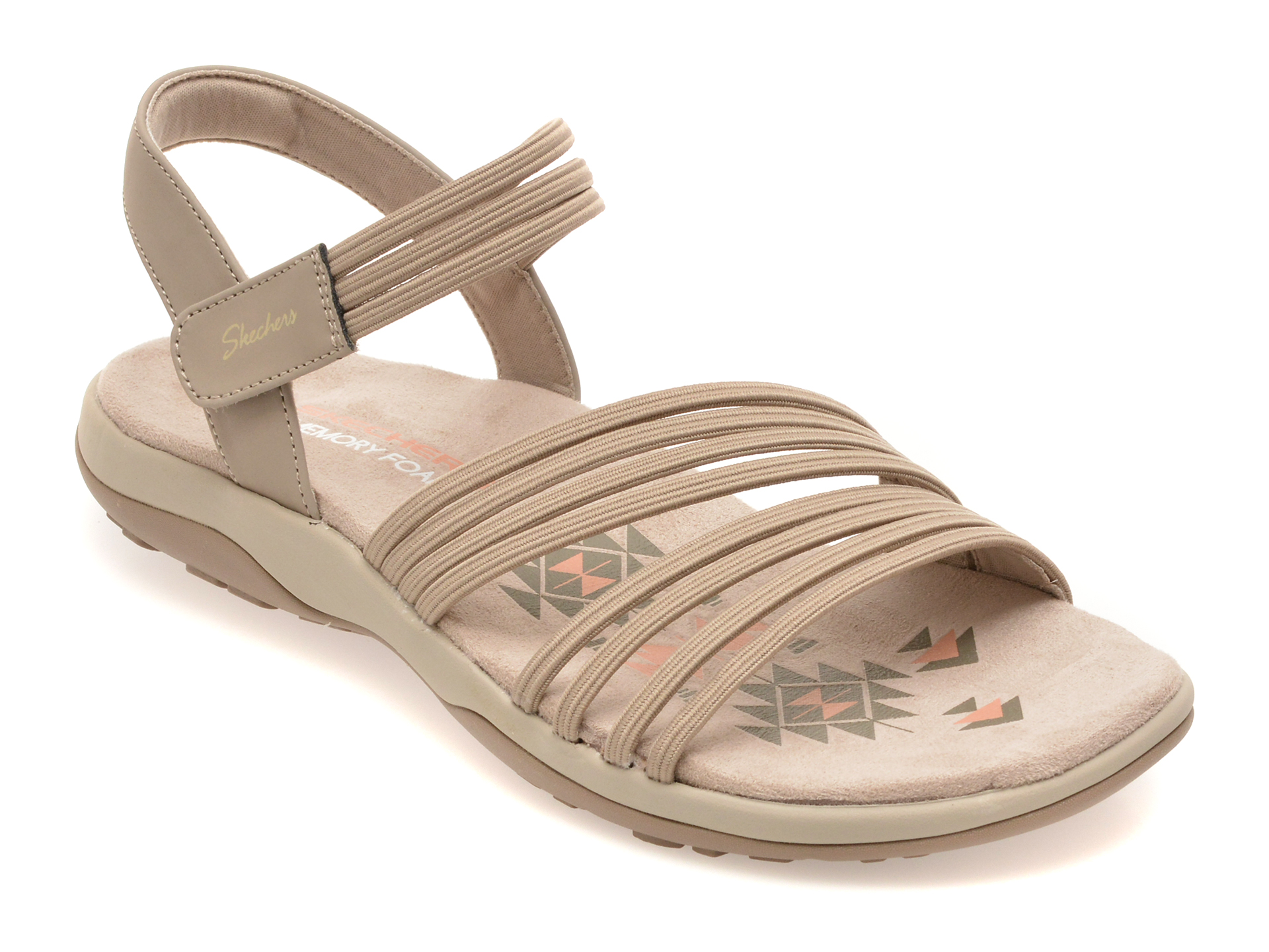 ba49ba4d71371fc326a3c38e09a1464fe1fb04aed2ddb444a6cceff3733dfcf1 Sandale SKECHERS gri, REGGAE SLIM, din material textil - imagine 1