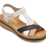 Sandale Femei RIEKER multicolor, V0919, din piele ecologica