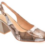 Pantofi Dama eleganti EPICA gri, 5KL632, din piele naturala lacuita