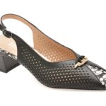 Pantofi Dama eleganti IMAGE negri, 531251, din piele naturala