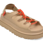 Sandale Femei UGG bej, GOLDENGLOW TOGGLE, din piele naturala