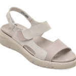 Sandale SUAVE gri, 12534, din piele naturala