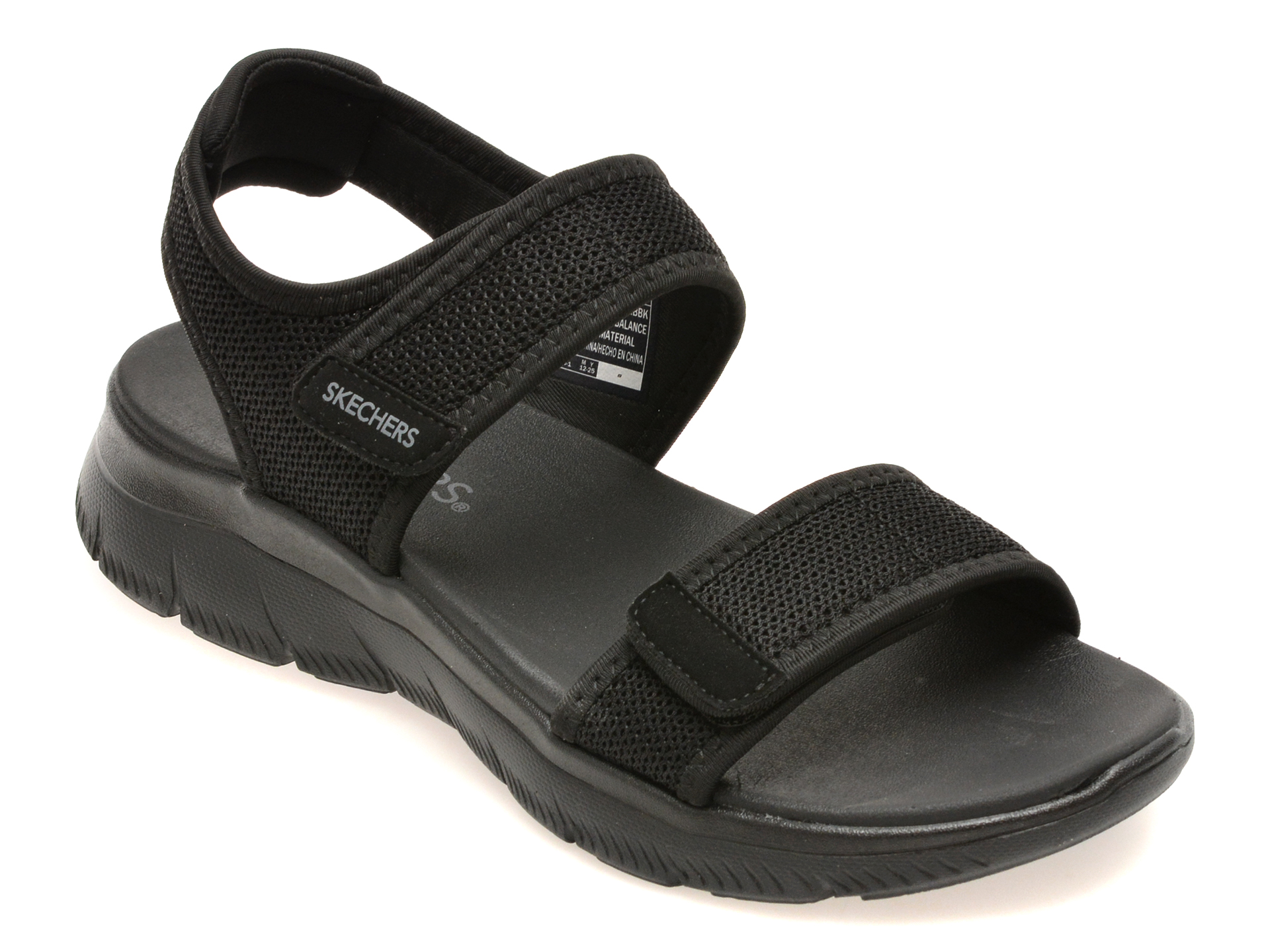 cedfd0a60395f7acc889e17b5f0dd6859e8567054671c2e038f774a56012a195 Sandale SKECHERS negre, SUMMITS, din material textil - imagine 1