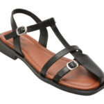 Sandale FLAVIA PASSINI negre, Q4215, din piele naturala