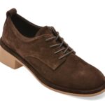 Pantofi IMAGE maro, 3772610, din piele intoarsa