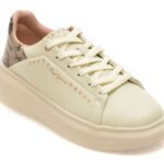 Incaltaminte Dama sport PEPE JEANS crem, LS00022, din piele naturala