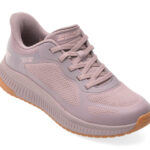 Incaltaminte Dama sport SKECHERS mov, BOBS SQUAD 4, din material textil