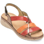Sandale SUAVE multicolor, 18006, din piele naturala
