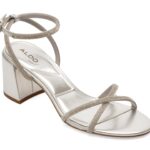 Sandale elegante ALDO argintii, BOUCLIETTE 040, din piele ecologica