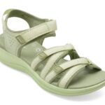 Sandale Femei CLARKS verzi, MIRA MADI, din material textil