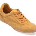 Incaltaminte Dama sport EPICA galbeni, QS881, din piele intoarsa
