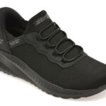 Incaltaminte Dama sport SKECHERS negri, BOBS SQUAD CHAOS, din material textil