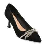 Pantofi Dama eleganti FLAVIA PASSINI negri, Q1757, din piele intoarsa