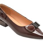 Pantofi Dama eleganti PASS COLLECTION visinii, M460002, din piele naturala lacuita