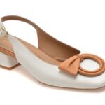 Pantofi Dama eleganti EPICA albi, 669B712, din piele naturala