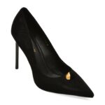 Pantofi eleganti femei EPICA PREMIUM negri, 2539, din piele intoarsa