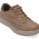 Pantofi sport Barbati SKECHERS maro, STERLING, din piele ecologica