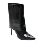 Botine elegante EPICA negre, 5S01F, din piele naturala lacuita