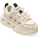 Pantofi sport Barbati GRYXX albi, Y2002, din material textil si piele naturala