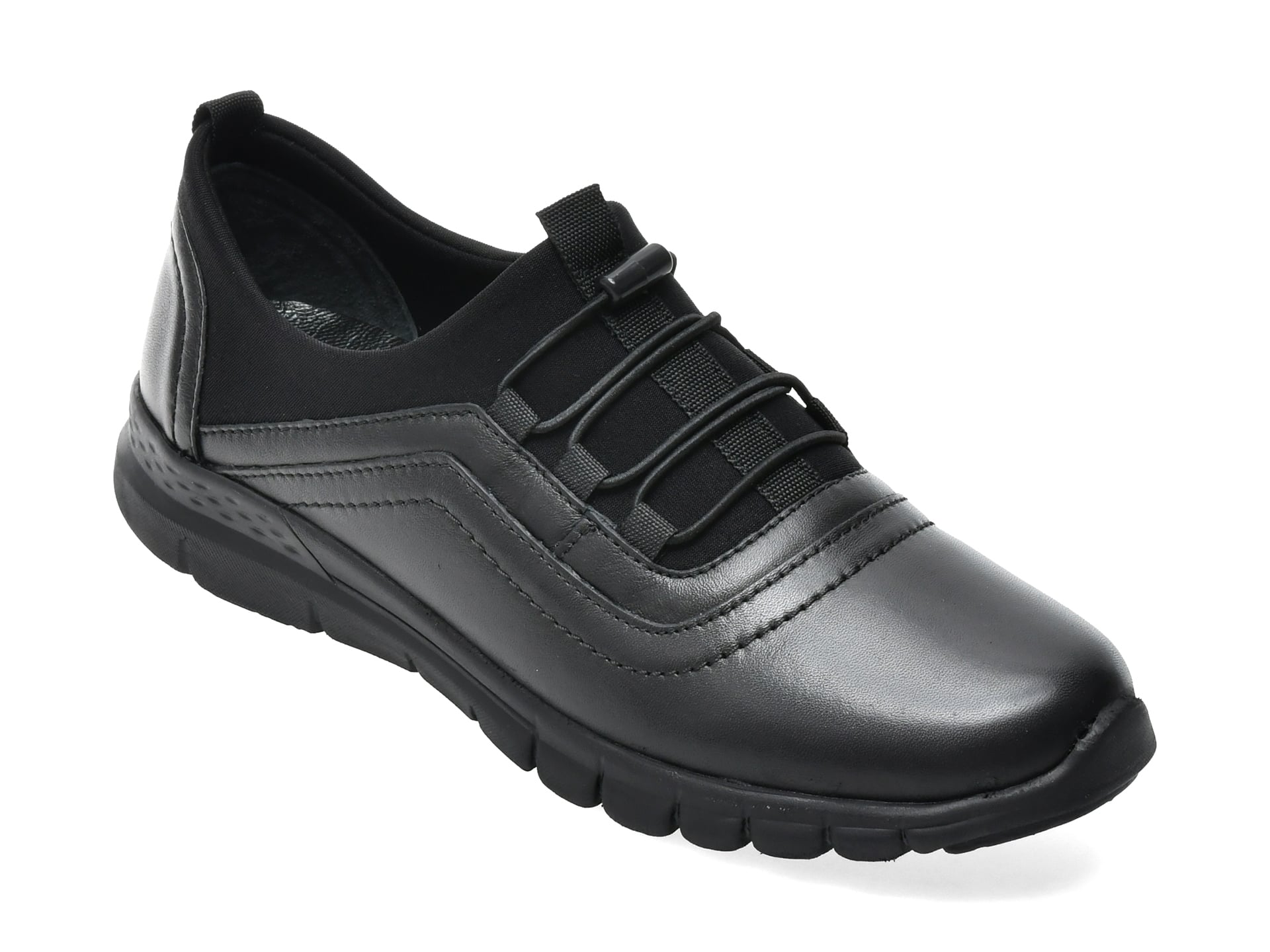 0a48b7aeb5fcc10953f08698f52430051fdd24a92083275cdb33a264409972fd Pantofi sport DAMA FLAVIA PASSINI negri, SGP502, din piele naturala - imagine 1