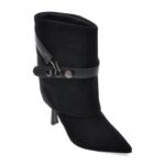Botine elegante FLAVIA PASSINI negre, AC5850, din piele intoarsa