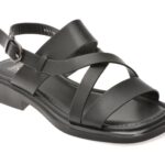 Sandale FLAVIA PASSINI negre, 6A038, din piele naturala