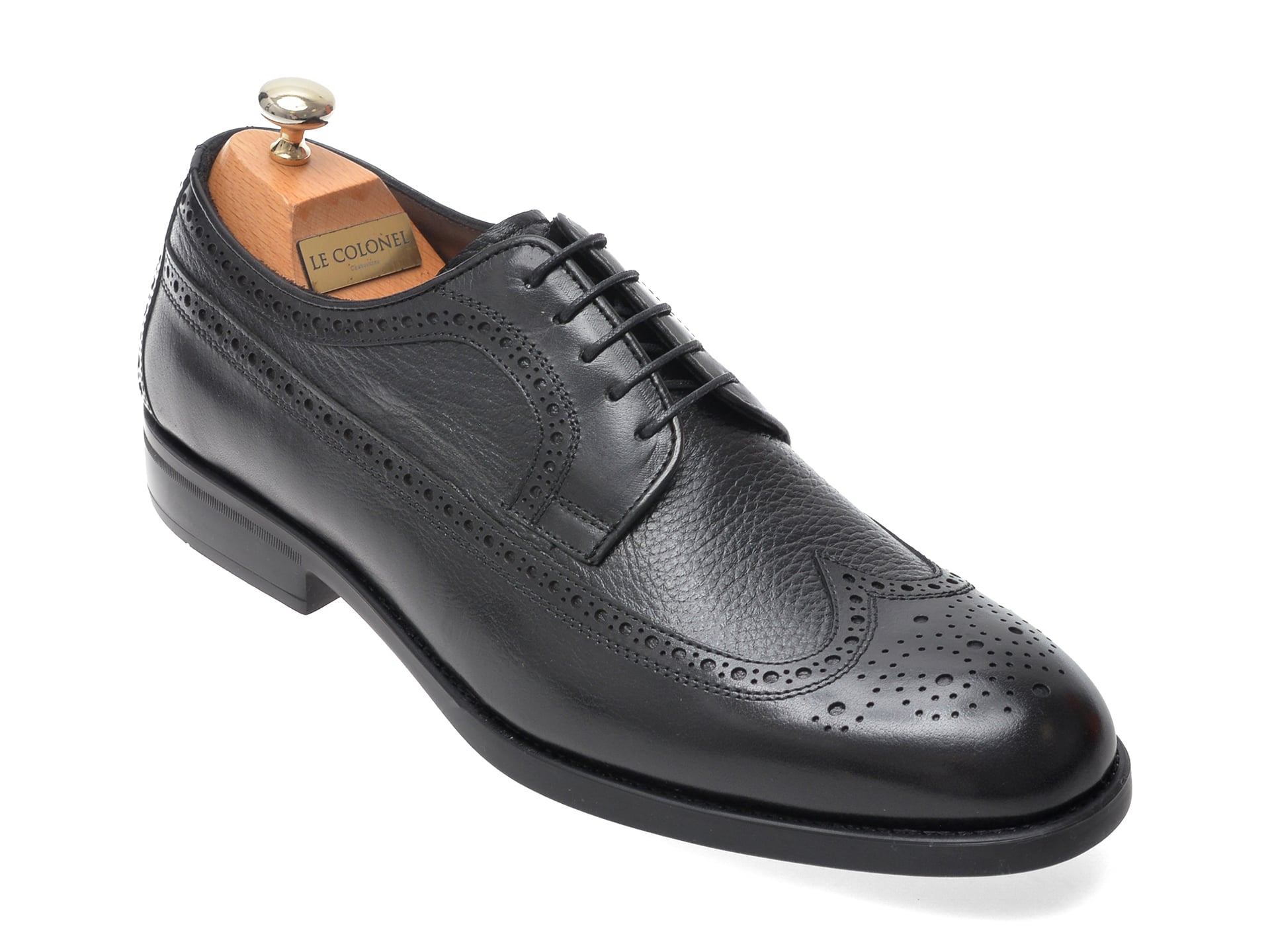 16efc853fea87a1a0fadb195655b0190312b6dd1ca115fa46884c8df1aa9383b Pantofi eleganti LE COLONEL negri, 67026, din piele naturala - imagine 1