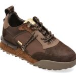 Pantofi sport Barbati REPLAY maro, MS1P09L, din material textil si piele naturala