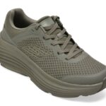 Pantofi sport Barbati SKECHERS kaki, MAX CUSHIONING ENDEAVOUR, din material textil