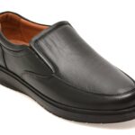 Pantofi barbati OTTER negri, KC10928, din piele naturala
