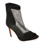 Sandale elegante EPICA negre, EFL961, din piele intoarsa