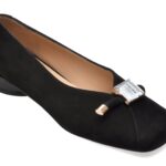 Pantofi casual Femei EPICA negri, 1474678, din piele intoarsa