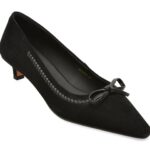 Pantofi eleganti femei EPICA negri, YRH603, din piele intoarsa