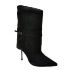 Botine elegante FLAVIA PASSINI negre, AC6504, din piele intoarsa