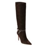 Cizme femei elegante EPICA PREMIUM maro, 26145H, din piele intoarsa